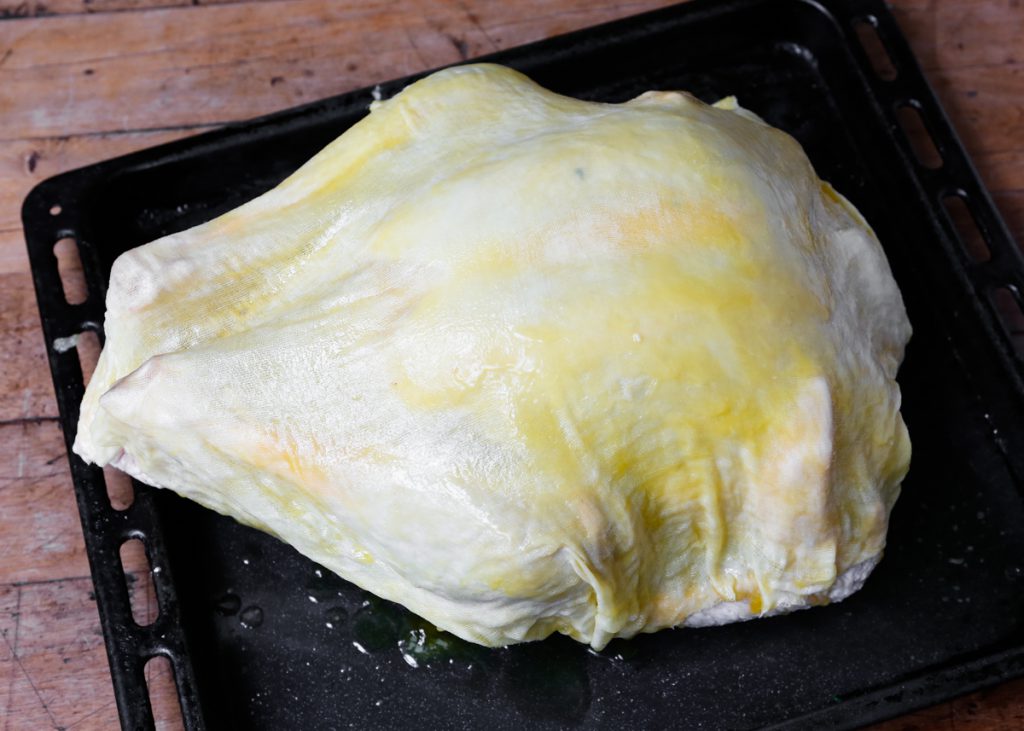 Turkey Cooked with Buttered Muslin